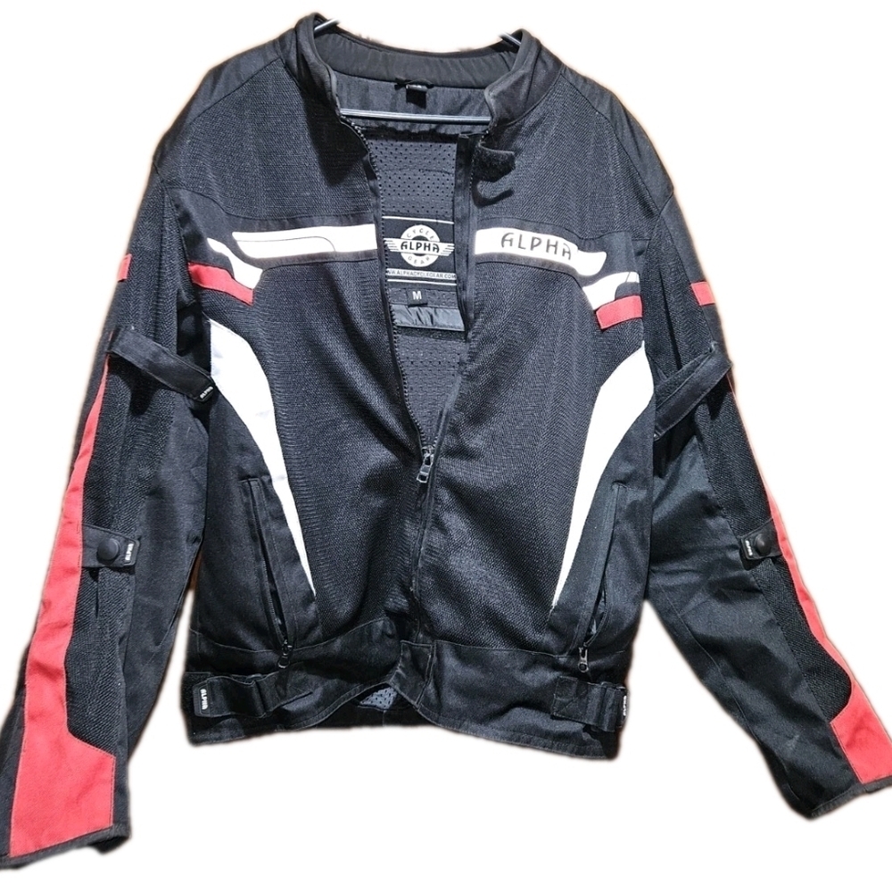 Alpha Cycle Gear Armored Mesh Motorcycle Jacket - EUC - Size M